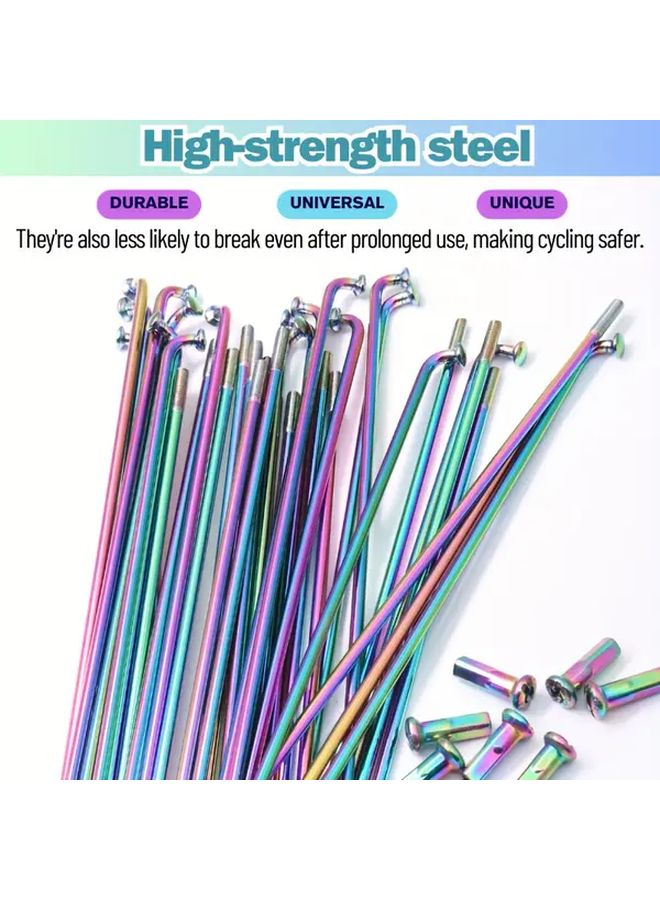 Motorcycle Spoke Kit 36pcs 9G 172mm With Nipples And 2 Frame Sliders - Image 4