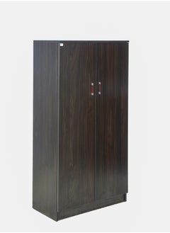 AFT Elegant MDF Kids Wardrobe with 2 Door Design - Double Door Design – Spacious Shelving, Hanging Rod, and Lockable Drawer for Organized Storage. 150 cm x 80 cm x 40 cm Compact Design.   Wangi Dark Brown (Arfan)  - Image 3