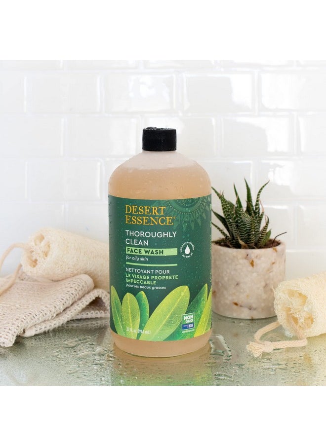 DESERT ESSENCE Thoroughly Clean Face Wash Original 32 Fl Oz Pack Of 2 Tea Tree Oil For Soft Radiant Skin Gentle Cleanser Extracts Of Goldenseal Awapuhi & Chamomile Essential Oils  - Image 5