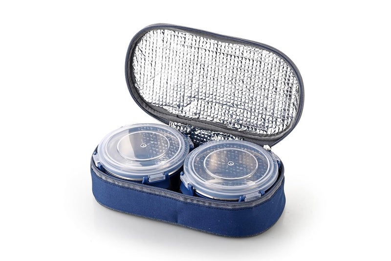 Ganesh Neo Twin Airtight & Leak Proof Container Lunch Box with Bag 300 ML - Image 2