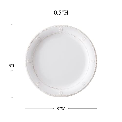 Juliska Berry & Thread Melamine Dessert/Salad Plate - Whitewash - Image 2