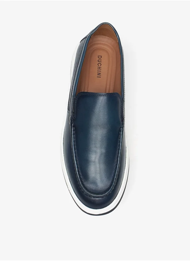 دوتشيني Men's Solid Slip-On Loafers