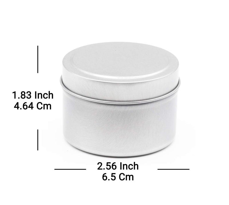 Aroparc Silver Candle Tins 4oz with Lids, 24 Piece Candle Containers, Bulk Candle Jars for Candle Making - Silver - Image 2