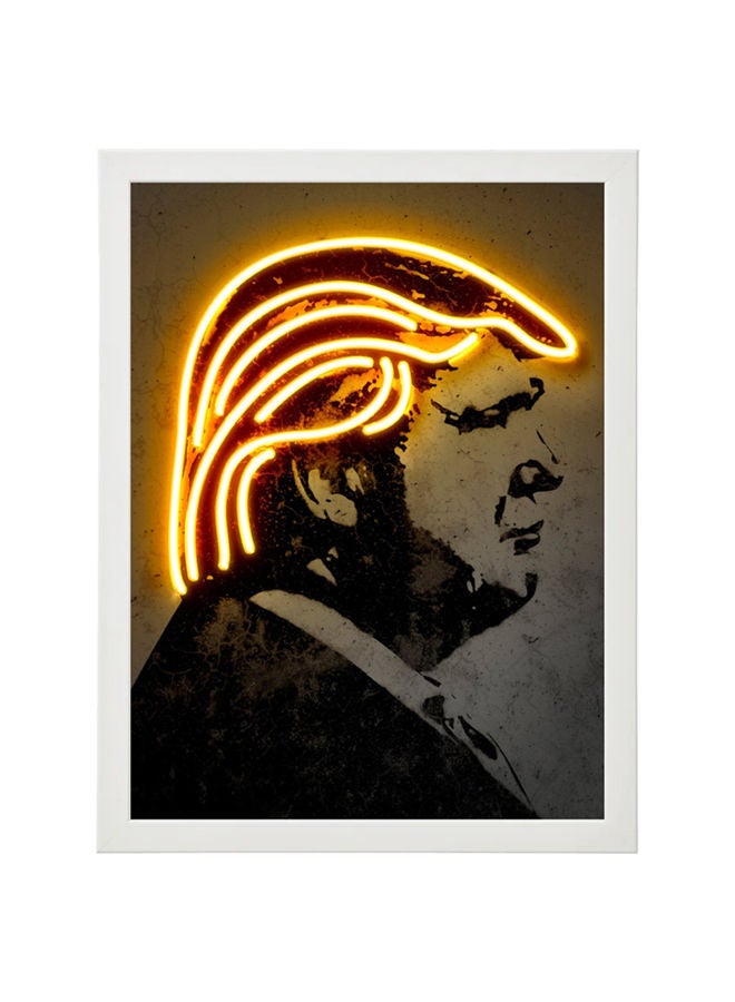 Boomah Accessories Donald Trump Neon Printed Poster With Frame 30x40 cm