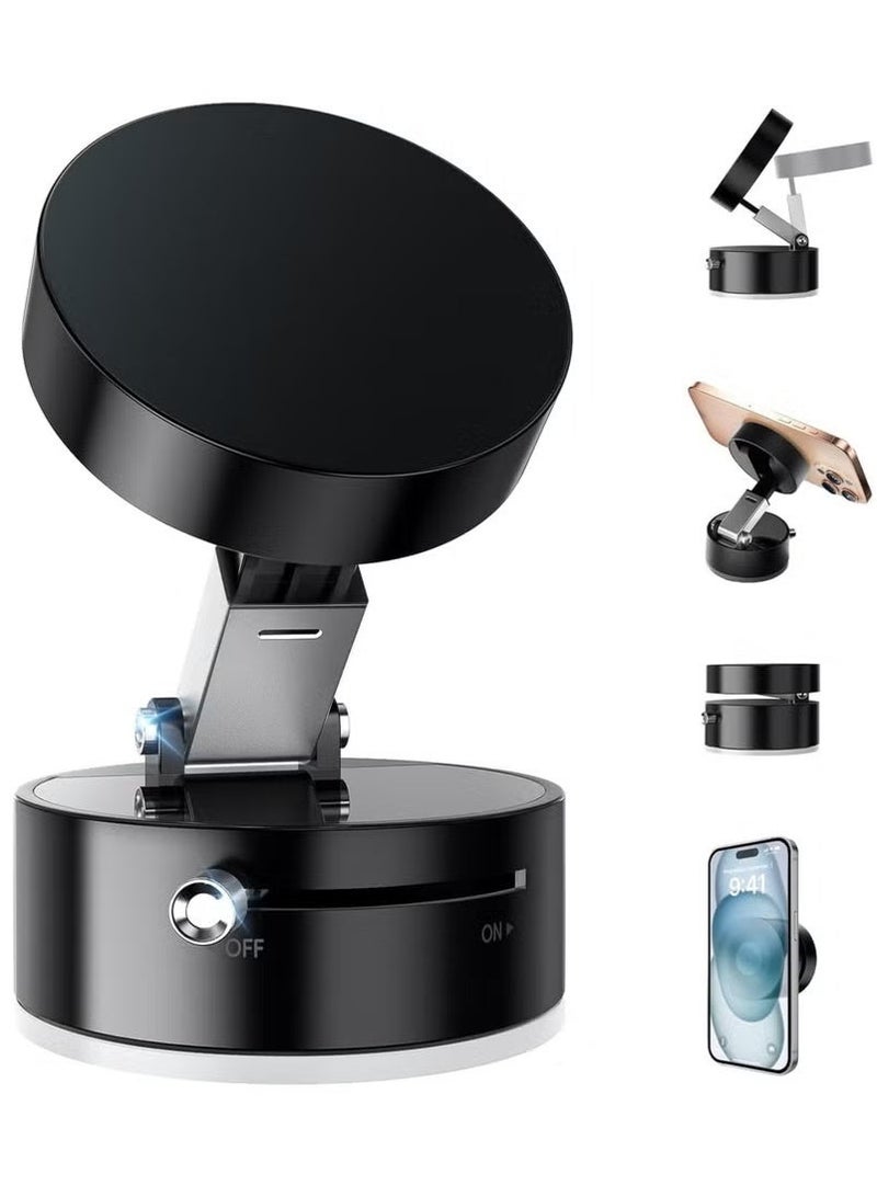 SHOPI Vacuum Suction Magnetic Car Phone Holder, Magnetic Car Phone Holder For Car Dashboard Truck Windshield Table Suitable For Tablets Smartphones Flat Universal - Image 2
