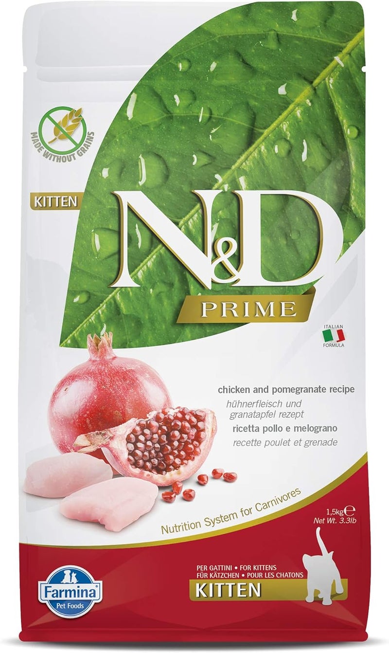 Farmina N&D Prime Cat Chicken & Pomegranate Kitten 1.5 Kg - Image 1