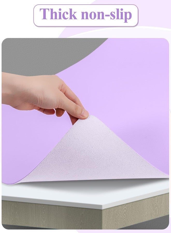 LIONVISON (MAT ONLY) Nail Art Table Mat, Foldable Nail Art Hand Rest Pad for Nail Arm Rest Cushion, Soft Microfiber Leather Nail Mat, Manicure Pad Nail Table Pad Desk Mat for Nail Technician Salon Home (Purple) - Image 4