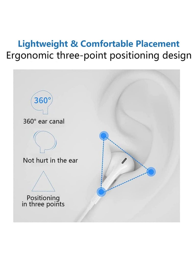 ELTRAZONE Lightning Headphone Wired for iPhone 14[Apple MFi Certified] Built-in Microphone & Volume Control, in-Ear Stereo Headset Compatible with iPhone 13 Mini/SE/13 Pro/14Pro Max/11/X/8 7-All iOS System - Image 4