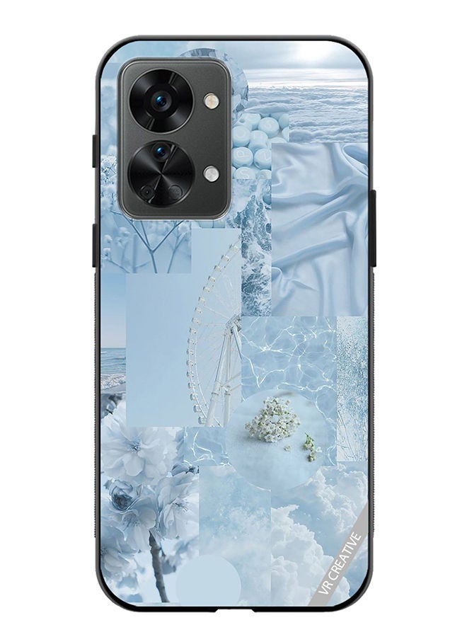 VR CREATIVE Protective Case Cover For OnePlus Nord 2T Light Blue College Design Design Multicolour - Image 1