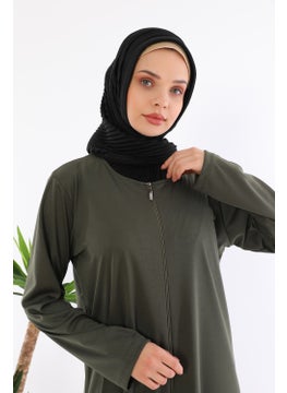 Medipek Zippered Prayer Dress Abaya Khaki  - Image 2