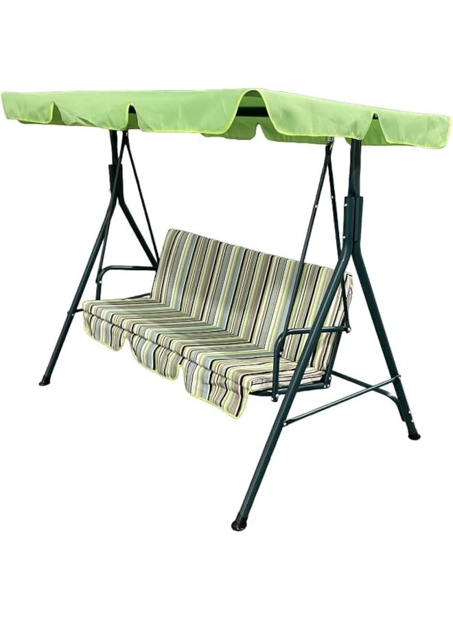 YULAN Yulan Outdoor Patio Swing Chair, Adjustable Canopy Swing with Removable Cushion Weather Resistant Powder Coated Steel Frame for Patio, Garden, Poolside, Balcony, Backyard (2 Seater)  - Image 1