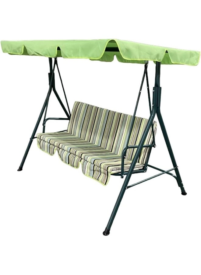 YULAN Yulan Outdoor Patio Swing Chair, Adjustable Canopy Swing with Removable Cushion Weather Resistant Powder Coated Steel Frame for Patio, Garden, Poolside, Balcony, Backyard (2 Seater)  - Image 2