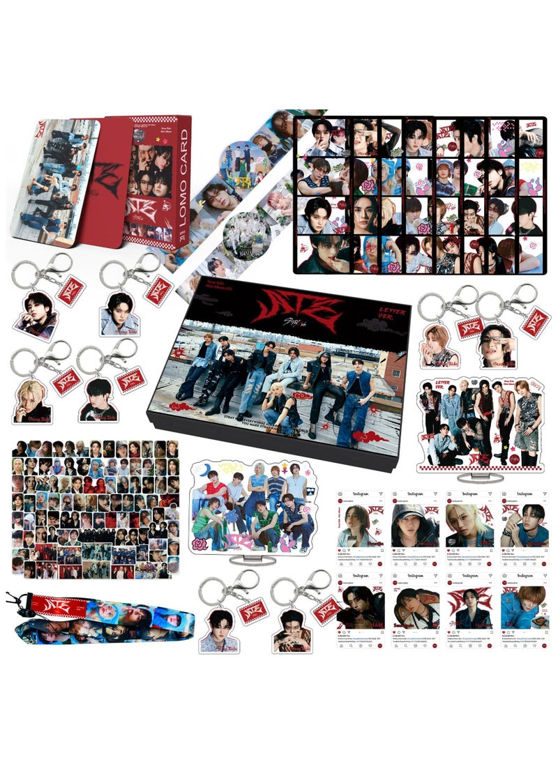 EHOME StrayKids Album ATE Gift Box Set With Lomo Cards, Acrylic Stand, Hand Account Tape, Lanyard, Stickers, Photo Card  - Image 1