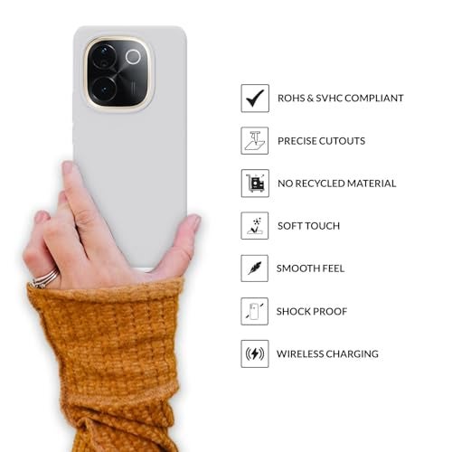 SPRIG Compatible with iQOO Z9S Pro Premium SilkTone Back Cover Drop Tested Shock Proof Mobile Case for Men, Women, Boys and Girls with Camera Protection (White) - Image 4
