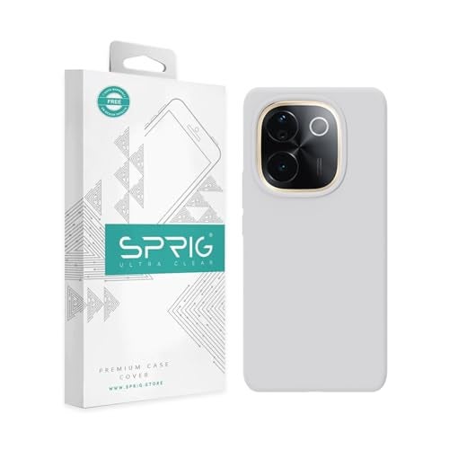 SPRIG Compatible with iQOO Z9S Pro Premium SilkTone Back Cover Drop Tested Shock Proof Mobile Case for Men, Women, Boys and Girls with Camera Protection (White) - Image 1