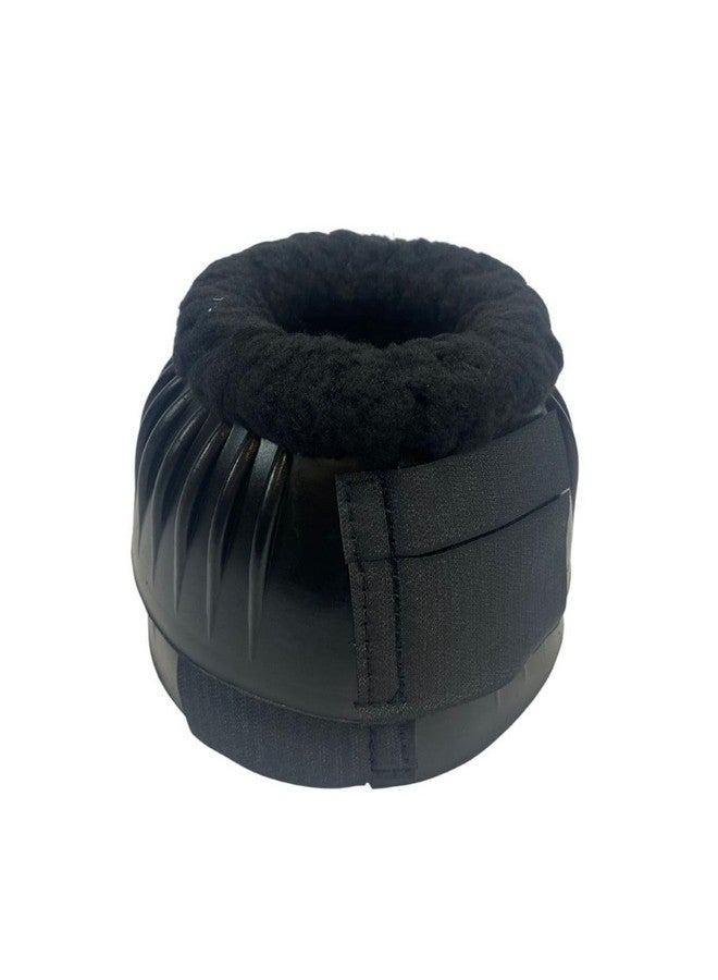 إنتريبيد إنترناشونال حذاء جرس من Intrepid International مصنوع من الصوف الناعم - حماية لطيفة للحوافر مع صوف ناعم وملاءمة آمنة وبنية متينة لأنشطة الفروسية المريحة، مقاس XL، أسود - Image 2