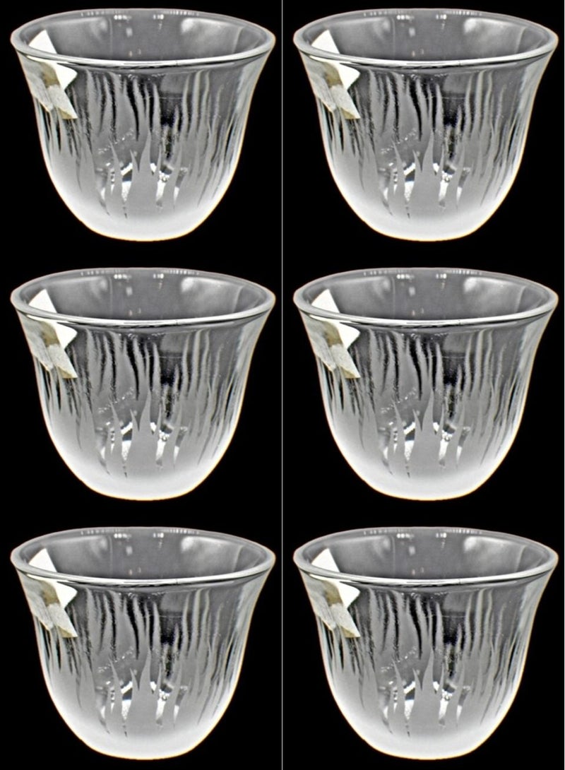 KuduArts Arabic coffee cup glass set of 6 pieces - Image 1