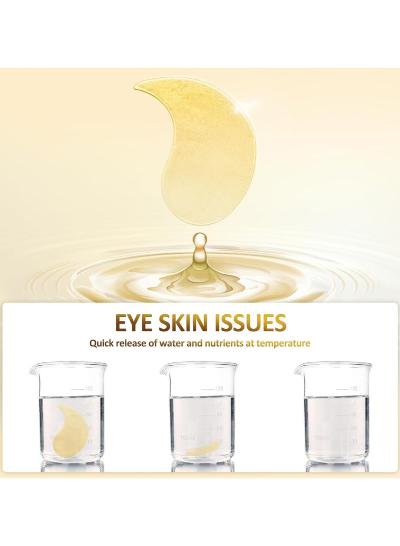 Smooth Eye Mask | Contains Gold | Smooth And Moisturizing Eye Patches For Dark Circles | Collagen Eye Bag Patches Removal Stickers | Hydrating Skincare| 30 Pairs