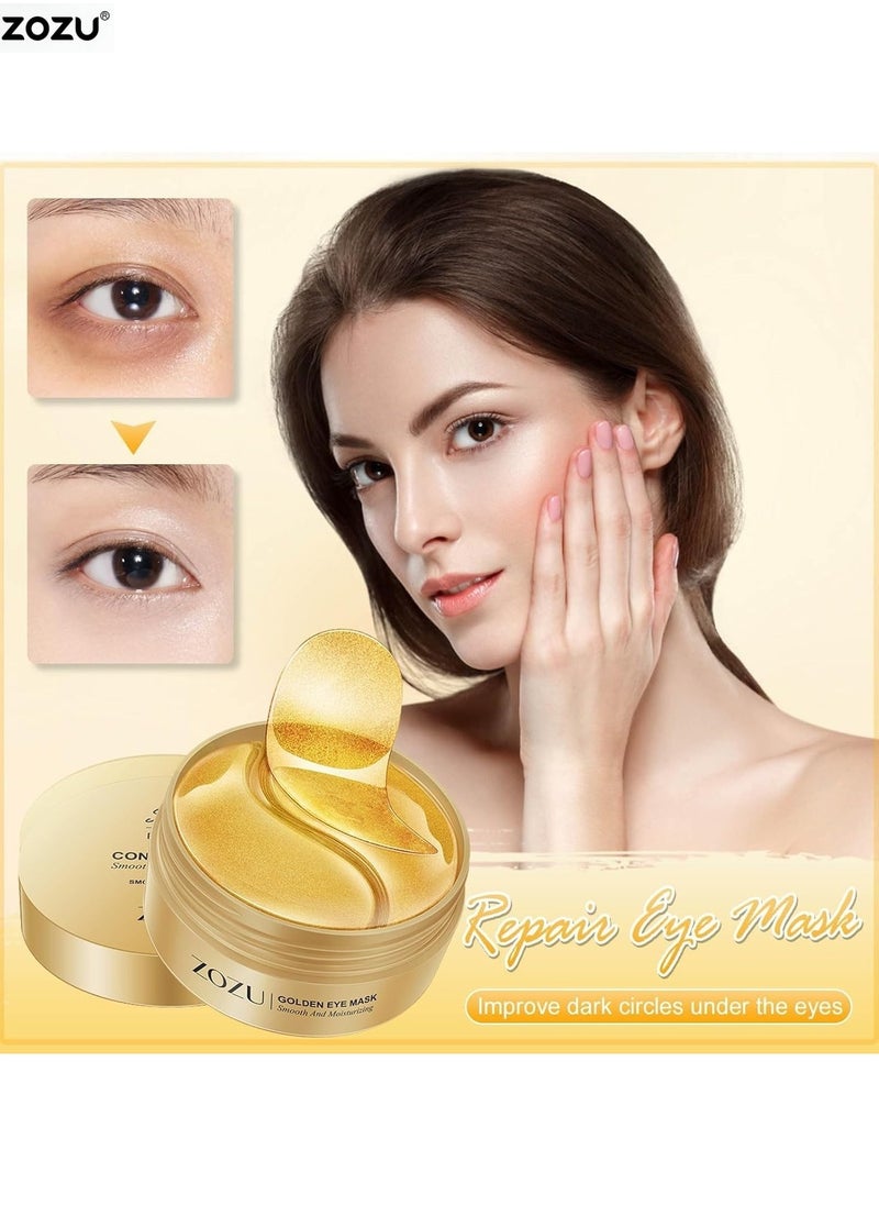 Zozu Smooth Eye Mask | Contains Gold | Smooth And Moisturizing Eye Patches For Dark Circles | Collagen Eye Bag Patches Removal Stickers | Hydrating Skincare| 30 Pairs  - Image 2