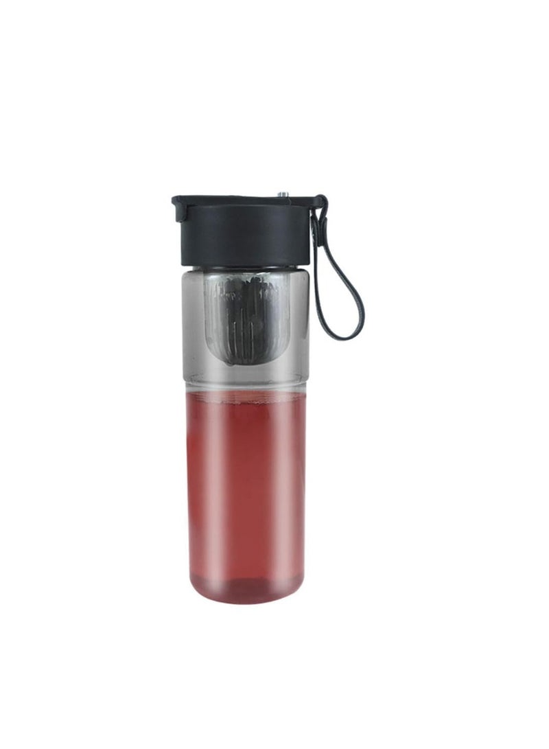 Tea Separation Cup with LED Temperature Display, Tea Strainer Cup, Tea Infuser Bottle, Travel Tea Mug, Black, Magnetic Tea Warehouse, suitable for Outdoor Portable, Family, Car, Travel  - Image 1