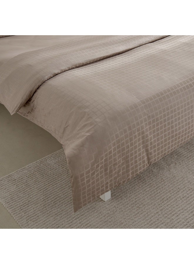 Home Box Opulent Luxe 3-Piece Cotton Solid Dobby Super King Duvet Cover Set - 220x240 cm - Image 2