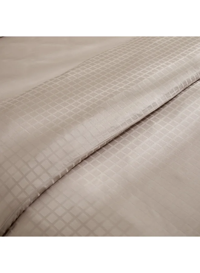 Home Box Opulent Luxe 3-Piece Cotton Solid Dobby Super King Duvet Cover Set - 220x240 cm