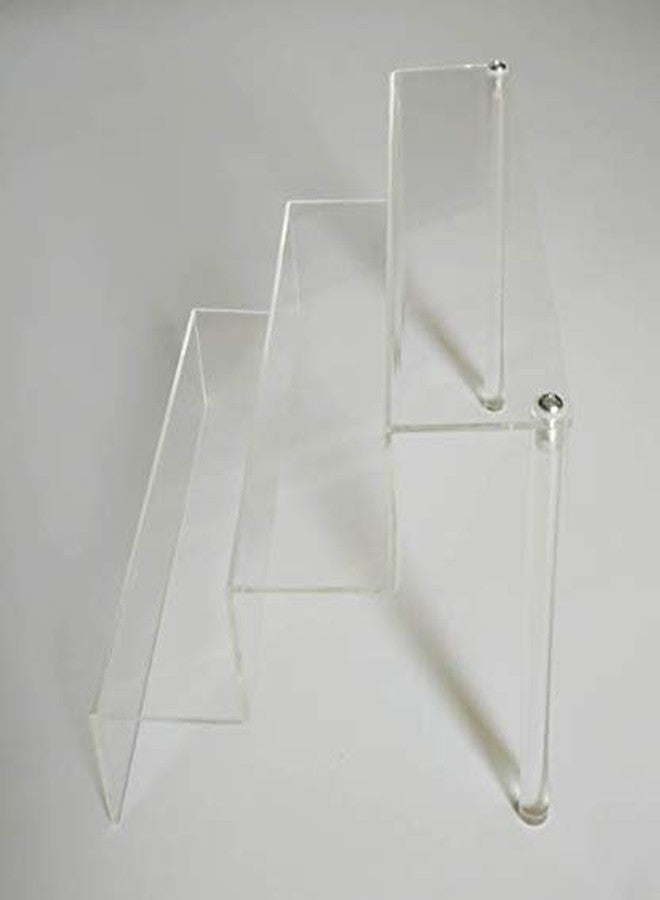 FixtureDisplays® Acrylic Risers 11.8" W x 8.5" D Three-Tier Acrylic Step Display Jewelery Display Decoration and Organizer 16799-NPF - Image 4