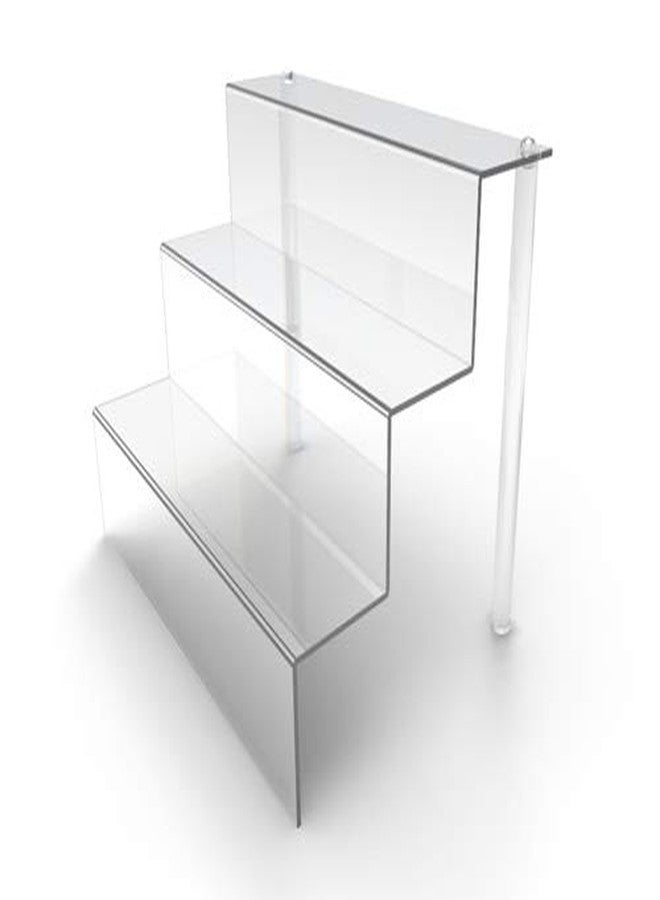 FixtureDisplays® Acrylic Risers 11.8" W x 8.5" D Three-Tier Acrylic Step Display Jewelery Display Decoration and Organizer 16799-NPF - Image 2