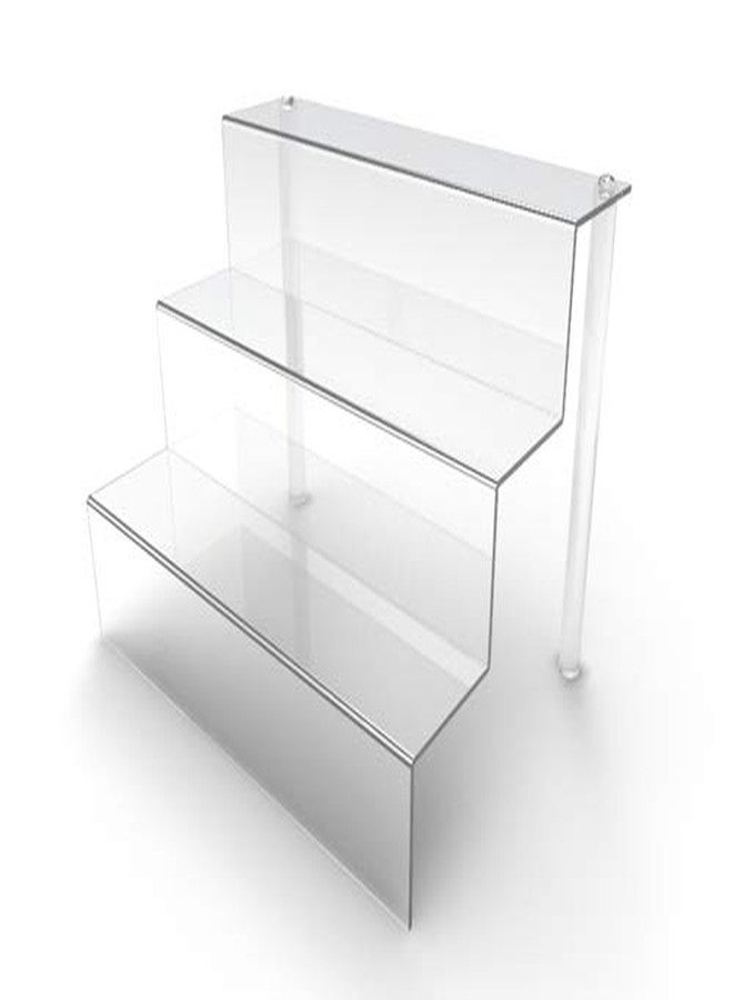 FixtureDisplays® Acrylic Risers 11.8" W x 8.5" D Three-Tier Acrylic Step Display Jewelery Display Decoration and Organizer 16799-NPF - Image 1