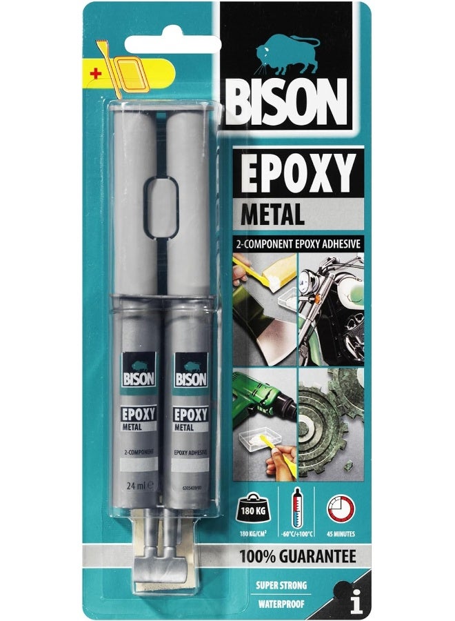 Bison 2 Component Metal Adhesive Grey/White/Black 24ml - Image 3