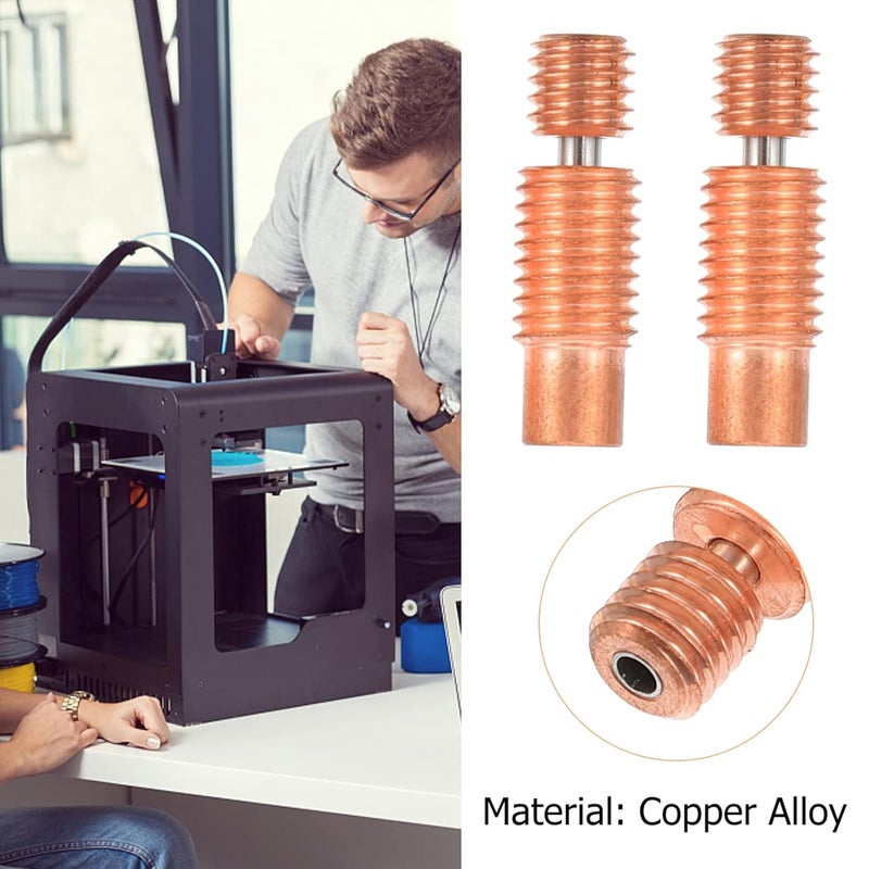 Bi Metal Copper Alloy Heat Break Throat 2pcs For 3D Printer Reduces Heat Transfer Prevents Clogging - Image 3