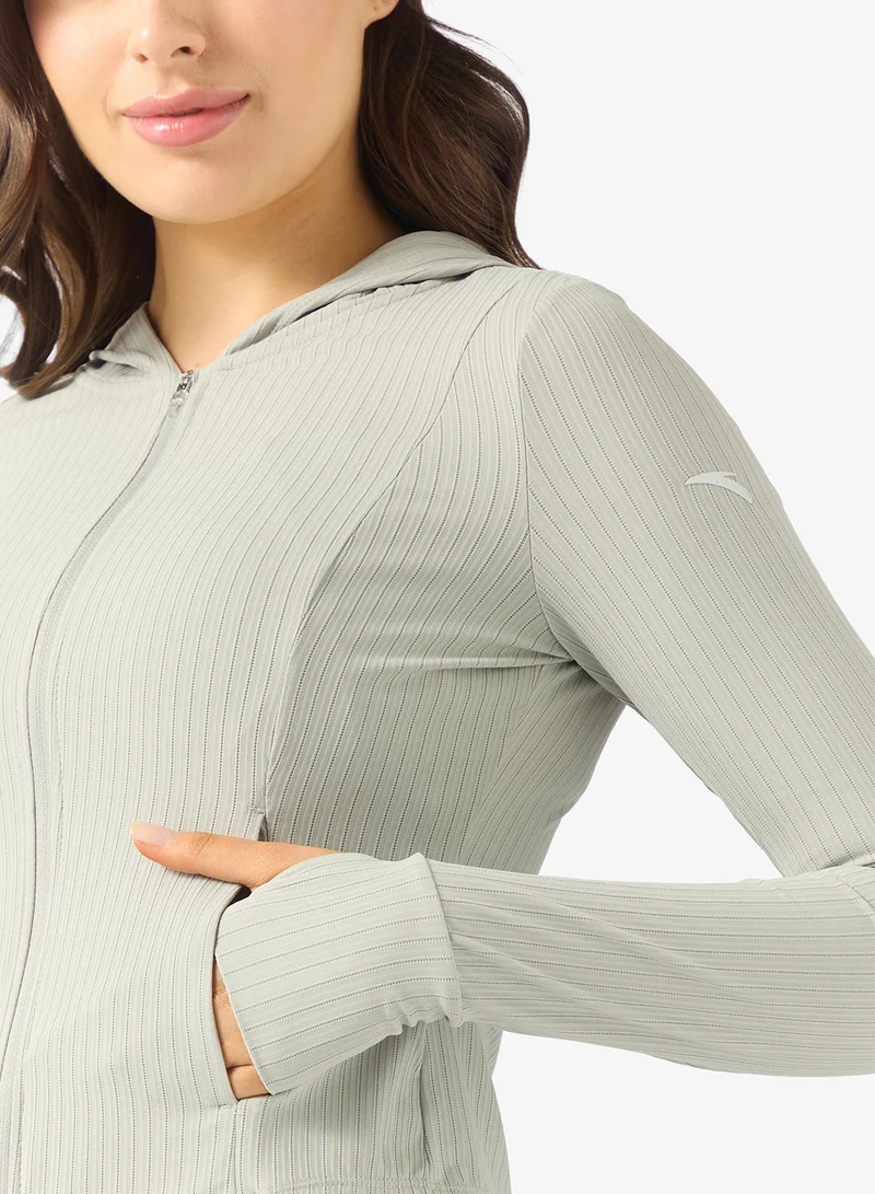 Anta  A-UV PROTECT Regular Fit Workout Training Commute Knitted sunscreen jacket for Women | Best Price UAE