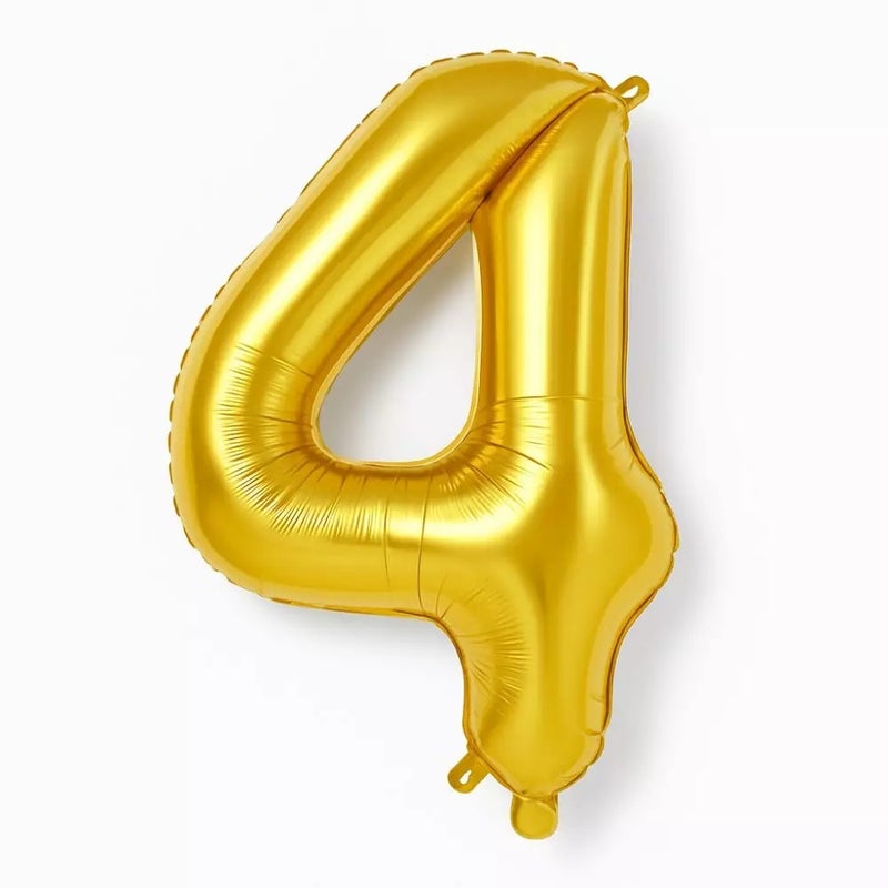 Number 4 Hanging Foil Balloon For All Types Of Party Decorations 32inch- Golden