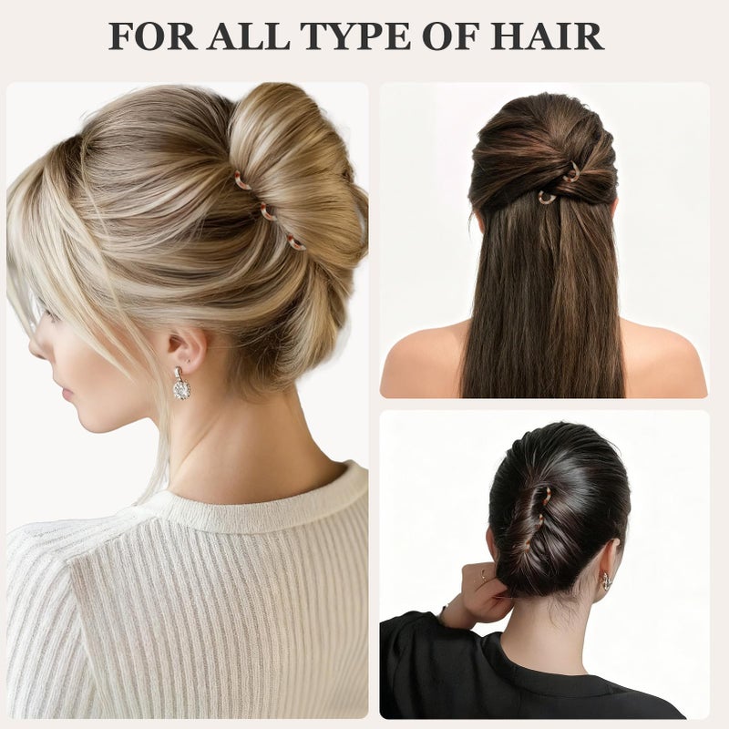 Sunolga 6 PCS 2.83 in Small French Hair Pins for Women, Prestige Hair Pins for All Hair, Curved Shape for Better Head Fit Hair Accessories, Serrated Anti-Slip Design Hairpins - Image 4