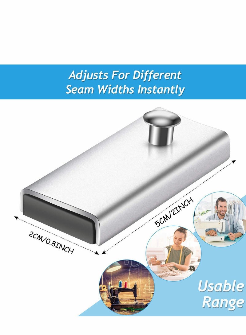 واي آند دي Magnetic Seam Guide for Sewing Machine, 2 Pcs Straight Metal Gauge Ruler Machine Attachments - Image 3