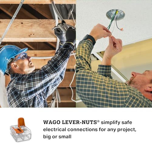 WAGO 221-412 | Easy-to-Use electrical Wire Connectors - Compact, Tool-Free, Transparent - For Home, DIY & Electrical Projects - 2-Conductor - Pack of 100 - Image 5
