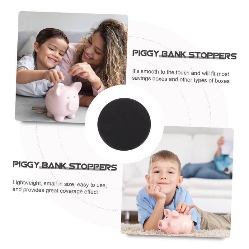 Black Plastic Stoppers 20pcs 3 5CM Round Insert Plugs for Piggy Banks and Saving Boxes - Image 4