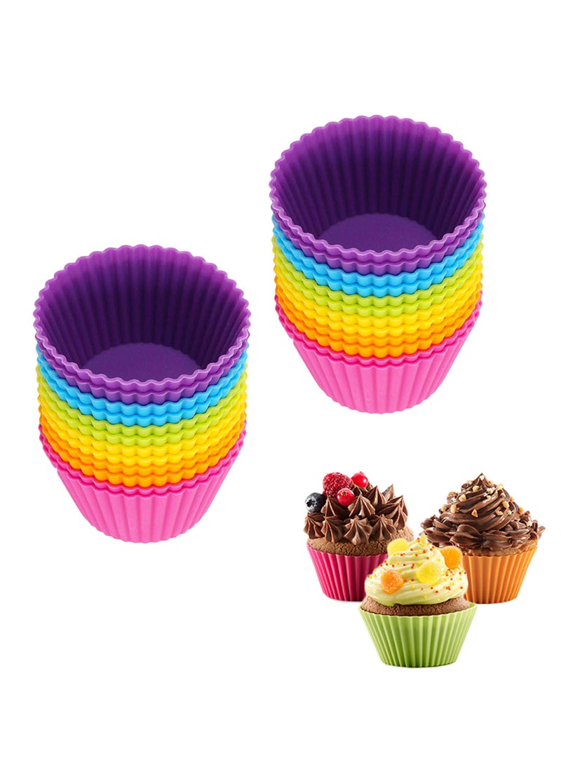 قابلة لإعادة الاستخدام سيليكون الخبز الكؤوس ، الكعك والكعك تخزين الحاويات - Image 1