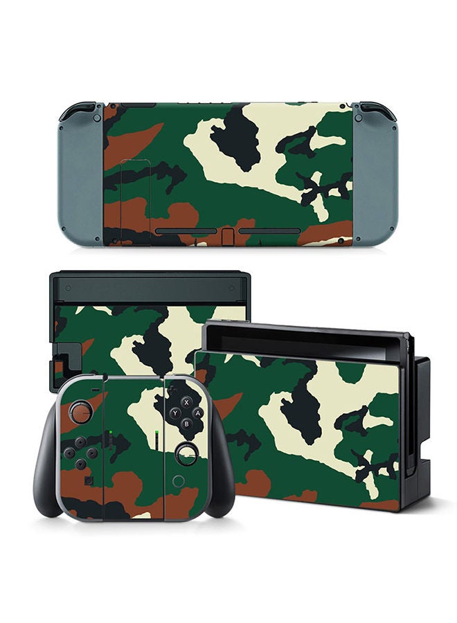 NIBEMINENT Console and Controller Decal Sticker Set For Nintendo Switch Camouflage