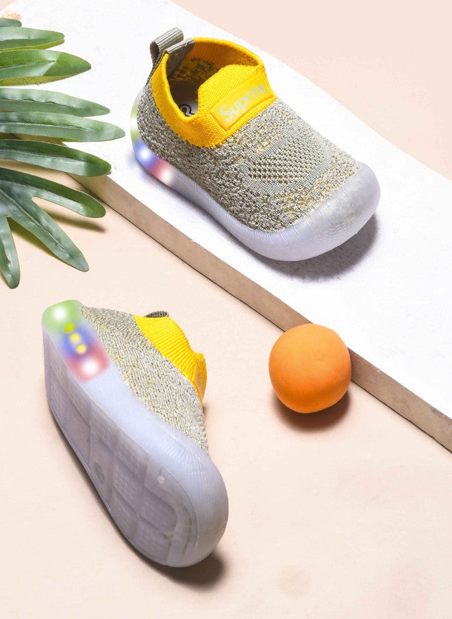 KATS Kids LED Slip-On Sneakers with Cushioned Footbed and Woven Design - Image 2