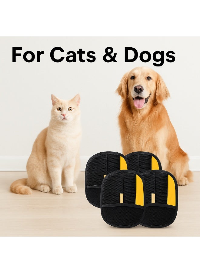 4 pcs Pet Hair Remover Glove, Electrostatic Removal Gloves for Pet Hair, Pet Hair Remover Gloves for Dog & Cat, Reusable Pet Hair Remover Glove for Carpet, Couch, Clothing, Furniture - Image 3