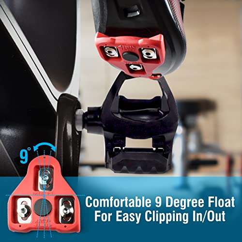 MARQUE Look Delta Compatible Cleats - 9 Degree Float Red Cleat Set for Peloton Indoor Cycling and Outdoor Road Cycling Designed for Women and Men Clipless Spinning and Cycle Shoes (9 Degree - 1 Pair) - Image 2