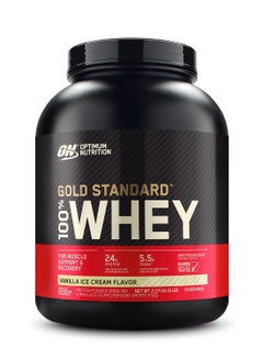 Gold Standard 100% Whey Protein Powder, for Muscle Support & Recovery, Primary Source Whey Protein Isolate - Vanilla Ice Cream, 2.27 Kgs (5 lbs)