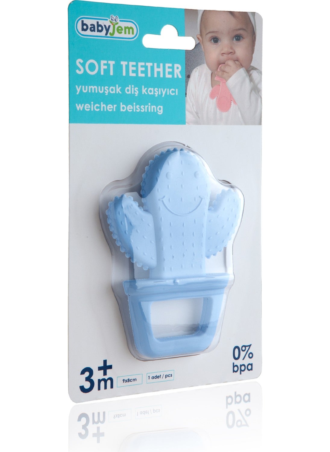 Baby Jem - Babyjem Teether Cactus Blue - Image 1