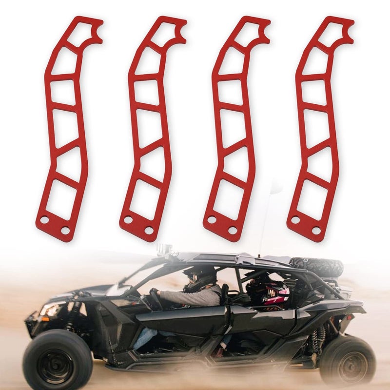 SKYJDM 4PCS Door Latch Handles Compatible with 20172022 CanAM Maverick X3 X RS DS Turbo R Max 2 4 Door Models Red