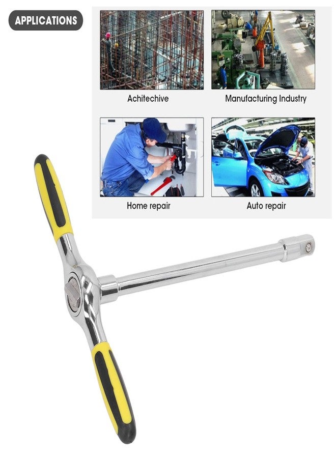 زيروديس مفتاح ربط قابل للتعديل من نوع Zerodis بمقبض على شكل حرف T، مفتاح ربط سريع الفك بمقبس على شكل حرف T، مفتاح ربط قابل للتعديل بيد واحدة على شكل حرف T للمعدات الميكانيكية وإصلاح السيارات - Image 3