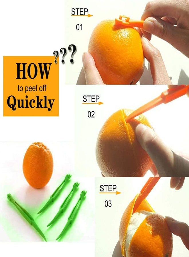 Ralleyfun Orange Peeler Tools Citrus Peel Cutter Easy Fruit Vegetable Slicer Cutter Lemon Peeler Opener Remover Fruit Tool Kitchen Utensils Gadgets Food Peeler Slicers (Orange) - Image 4