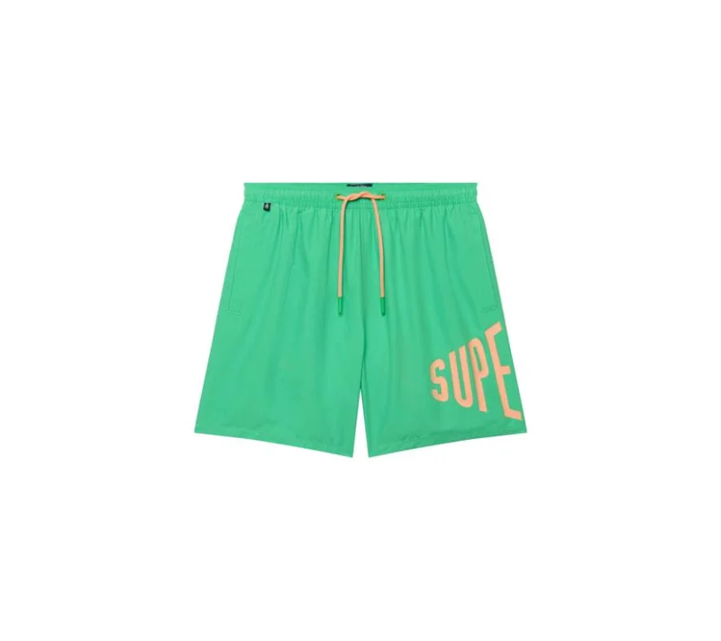 سوبر دراي Printed Logo 16-Inch Swim Shorts