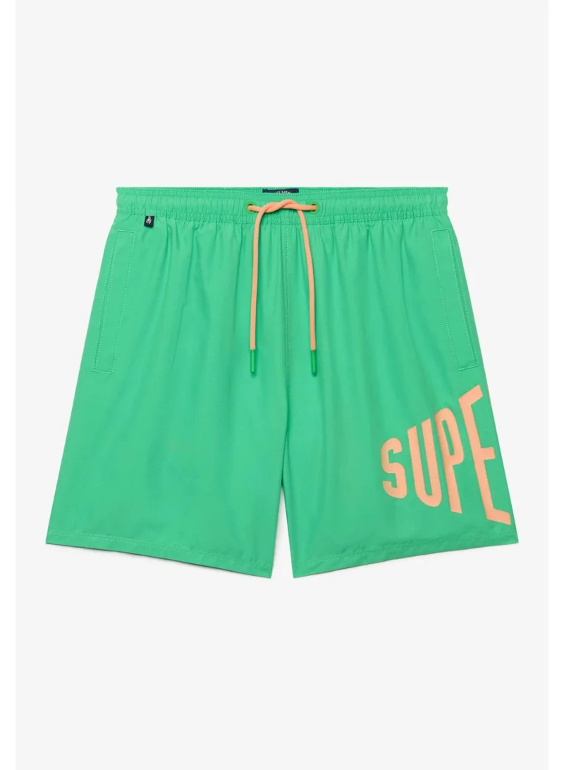 سوبر دراي Printed Logo 16-Inch Swim Shorts