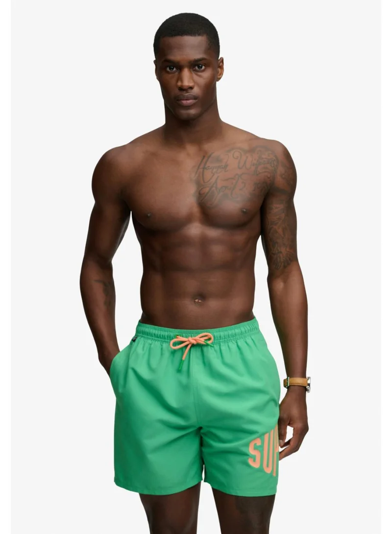 Printed Logo 16-Inch Swim Shorts